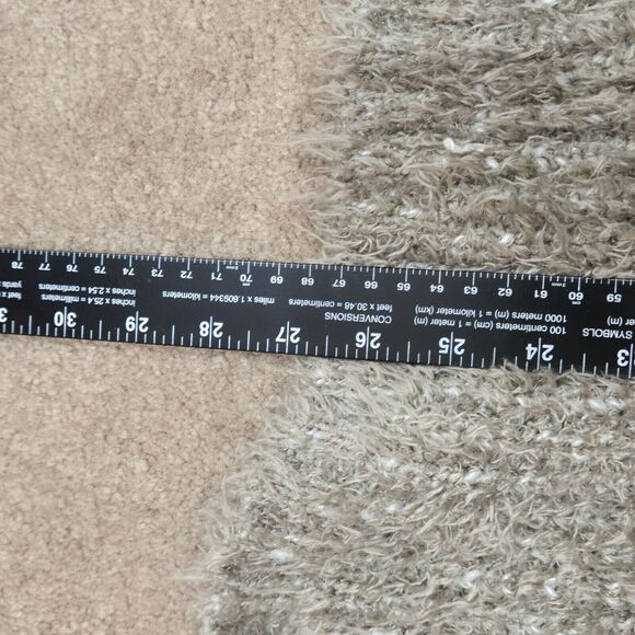 Kensie Beige Long Open Front Cardigan Eyelash Soft Fuzzy Sweater Size L Womens - Picture 10 of 11